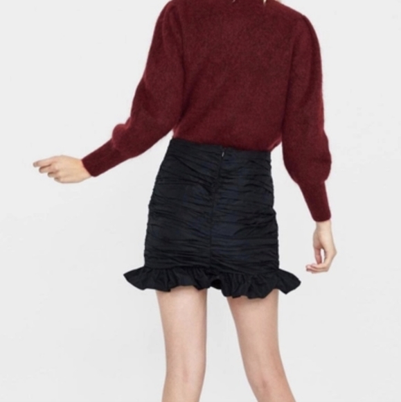 Zara DRAPED Mini Skirt - Picture 9 of 10